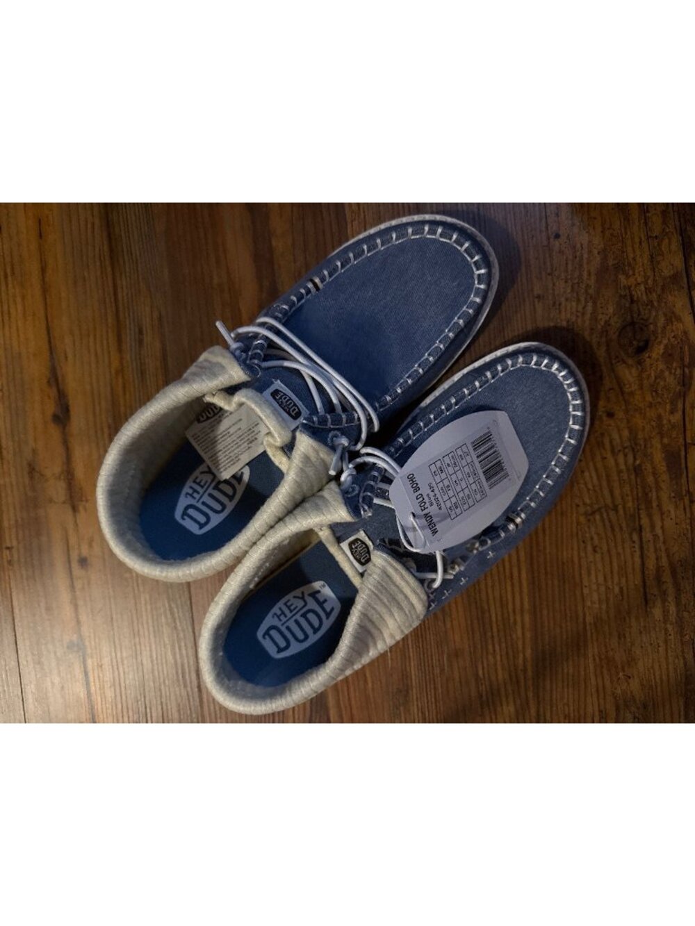 Hey Dude Wendy Fold Women's Loafer Shoes Size 8 US 39 EU Blue Slip-on New NWT